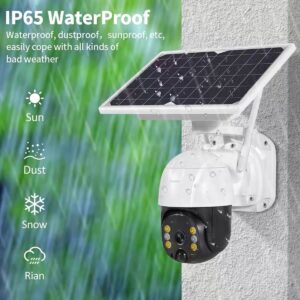 Waterproof solar panel with cc camera